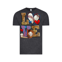 Vintage Black love baseball Vintage Tee - Zillion Design Studio