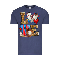 Vintage Denim love baseball Vintage Tee - Zillion Design Studio