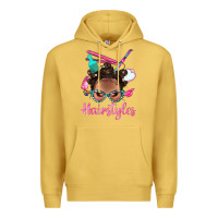 Antique Gold Afro Bantu Knots Hairstyles Messy Bun With Clasp Bbs Premium Hoodie - BundleAndBundleShop