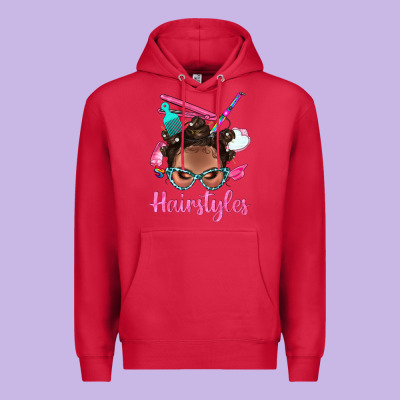 Afro Bantu Knots Hairstyles Messy Bun With Clasp Bbs Premium Hoodie Designed By Bundleandbundleshop