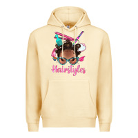 Pina Colada Afro Bantu Knots Hairstyles Messy Bun With Clasp Bbs Premium Hoodie - BundleAndBundleShop