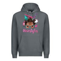 Rock Afro Bantu Knots Hairstyles Messy Bun With Clasp Bbs Premium Hoodie - BundleAndBundleShop