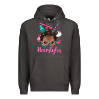 Smoke Afro Bantu Knots Hairstyles Messy Bun With Clasp Bbs Premium Hoodie - BundleAndBundleShop
