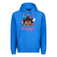 True Royal Afro Bantu Knots Hairstyles Messy Bun With Clasp Bbs Premium Hoodie - BundleAndBundleShop
