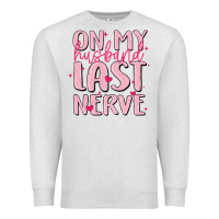 Oatmeal Heather on my husband last nerve Premium Sweatshirt - MaliasSmallBusiness