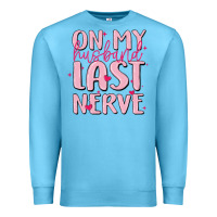 Ocean Blue on my husband last nerve Premium Sweatshirt - MaliasSmallBusiness
