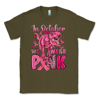 Army Green in october we wear pink dinosaur Classic Tee - JahusDesignShop
