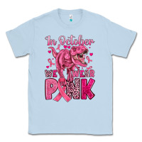 Dusty Blue in october we wear pink dinosaur Classic Tee - JahusDesignShop