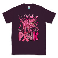 Plum in october we wear pink dinosaur Classic Tee - JahusDesignShop