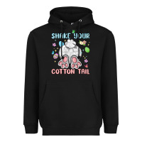 Black shake your cotton tail Heavyweight Hoodie - MaliasSmallBusiness