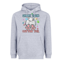 Heather Grey shake your cotton tail Heavyweight Hoodie - MaliasSmallBusiness