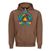 Chestnut camp more worry less Zipper Hoodie - Artiststas