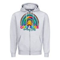 Heather Grey camp more worry less Zipper Hoodie - Artiststas