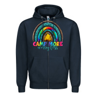 Navy camp more worry less Zipper Hoodie - Artiststas