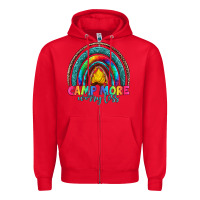 Red camp more worry less Zipper Hoodie - Artiststas