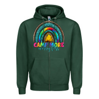 Sports Green camp more worry less Zipper Hoodie - Artiststas