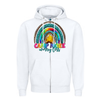 White camp more worry less Zipper Hoodie - Artiststas