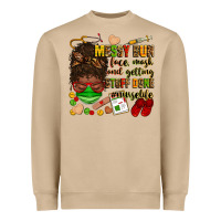 Mushroom messy bun face mask & getting stuff done  #nurselife Heavyweight Sweatshirt - Zillion Design Studio