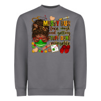 Storm messy bun face mask & getting stuff done  #nurselife Heavyweight Sweatshirt - Zillion Design Studio