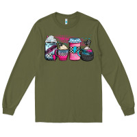 Army Green racing coffee cups Long Sleeve Tee - JahusDesignShop
