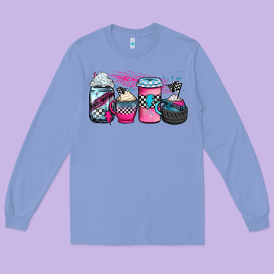 Racing Coffee Cups Long Sleeve Tee Designed By Jahusdesignshop