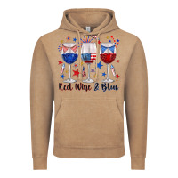 Vintage Coffee red wine and blue wine glasses Vintage Hoodie - texasbilliewilder