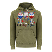Vintage Olive red wine and blue wine glasses Vintage Hoodie - texasbilliewilder