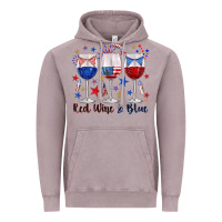 Vintage Zinc red wine and blue wine glasses Vintage Hoodie - texasbilliewilder