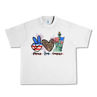 Lunar Rock Peace love america 4th of july Urban Heavy Tee - CowGirlArtShop
