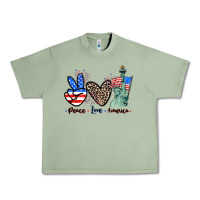 Oil Green Peace love america 4th of july Urban Heavy Tee - CowGirlArtShop