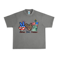 Tornado Peace love america 4th of july Urban Heavy Tee - CowGirlArtShop