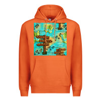 Carrot Wooden Signboard And Gamping Map Seamless Pattern Premium Hoodie - BundleAndBundleShop