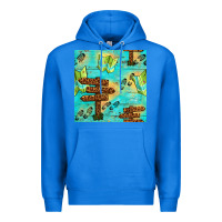 True Royal Wooden Signboard And Gamping Map Seamless Pattern Premium Hoodie - BundleAndBundleShop