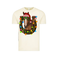 Christmas Horseshoe With Horse Vintage Tee | Teevron