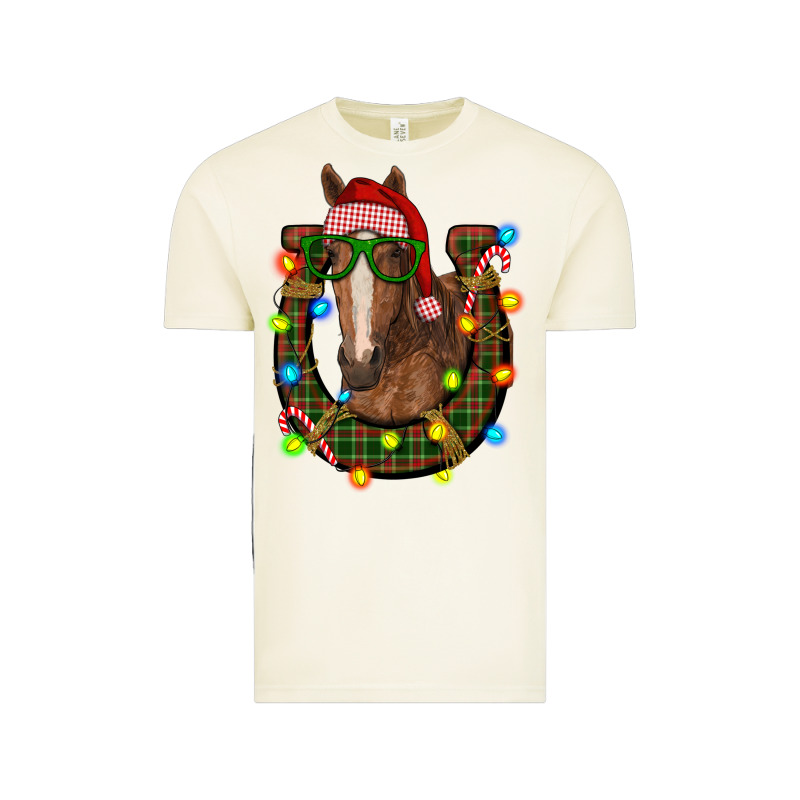 Christmas Horseshoe With Horse Vintage Tee by RanaPortraitStore | Teevron