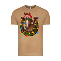 Vintage Camel christmas horseshoe with horse Vintage Tee - RanaPortraitStore