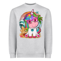 Heather Grey summer unicorn tbw Heavyweight Sweatshirt - texasbilliewilder