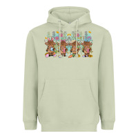 Matcha easter day baby highland cow Heavyweight Hoodie - MaliasSmallBusiness