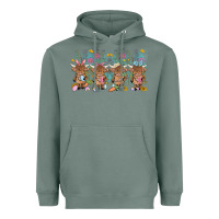 Sage easter day baby highland cow Heavyweight Hoodie - MaliasSmallBusiness