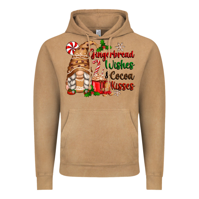 Gingerbread Wishes And Cocoa Kisses Vintage Hoodie by Zillion Design Studio | Teevron