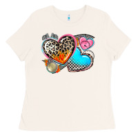 Bone western leopard  racing  hearts Ladies Tee - AdoDesignShop