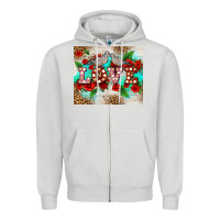 Dove Grey love birds and love with ross Zipper Hoodie - AdoDesignShop