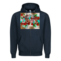 Navy love birds and love with ross Zipper Hoodie - AdoDesignShop