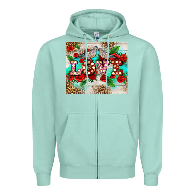 Love Birds And Love With Ross Zipper Hoodie by AdoDesignShop | Teevron