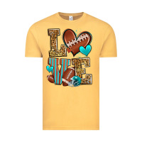 Vintage Mustard love american football Vintage Tee - Zillion Design Studio