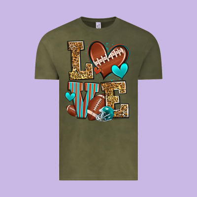 Love American Football Vintage Tee Designed By Zillion Design Studio