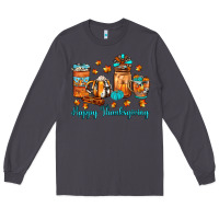 Smoke happy thanksgiving coffee Long Sleeve Tee - JahusDesignShop