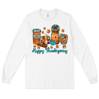 White happy thanksgiving coffee Long Sleeve Tee - JahusDesignShop