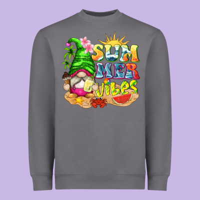Summer Vibes Gnome Tbw Heavyweight Sweatshirt Designed By Texasbilliewilder