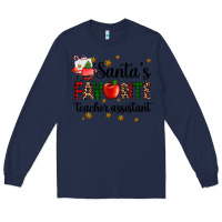 Navy santa's favorite teacher assistant Long Sleeve Tee - AdoDesignShop